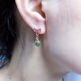 Peridot Stone Grapevine Stud Earrings