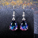 Rainbow Topaz Hook Earrings