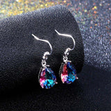 Rainbow Topaz Hook Earrings