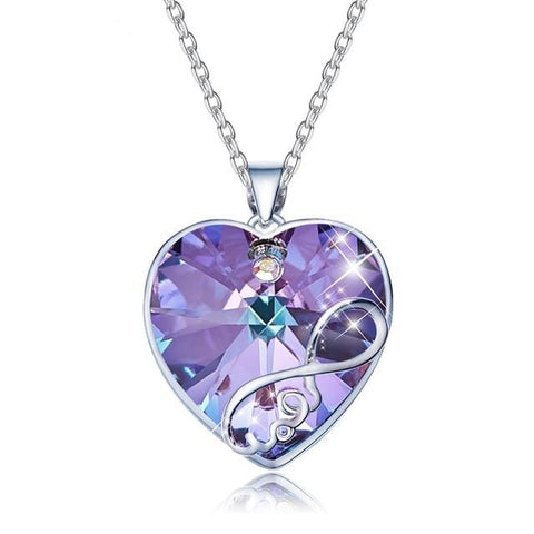 Swarovski Royal Purple Heart Necklace