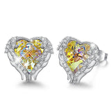 Heart Stud Swarovski Earrings