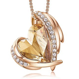 Swarovski Angel Wings Gold Heart Necklace