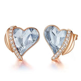 Golden Heart Swarovski Crystal Earrings