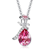 Swarovski Crystal Rose Necklace