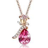 Swarovski Crystal Rose Necklace