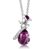 Swarovski Crystal Rose Necklace