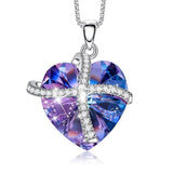 Purple Infinity Heart Necklace