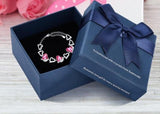 Pink Love Hearts Swarovski Crystal Bracelet