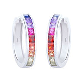 Zariah Rainbow Cubic Zirconia Hoops