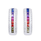 Zariah Rainbow Cubic Zirconia Hoops