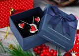 Swarovski Angel Wings Silver Heart Set