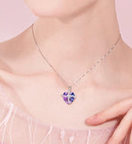 Purple Infinity Heart Necklace