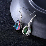 Rainbow Topaz Hook Earrings