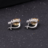 5.21Ct Natural Citrine Gemstone Stud Earrings