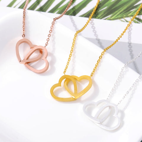 Double Heart Necklace