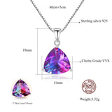 Brazilian Mystic Topaz Triangle Necklace