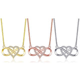 Infinity Love Heart Necklaces