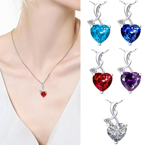 Crystal Twinkling Heart Necklace