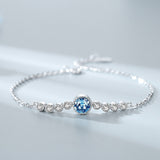 Sterling Silver Blue Crystal bracelet